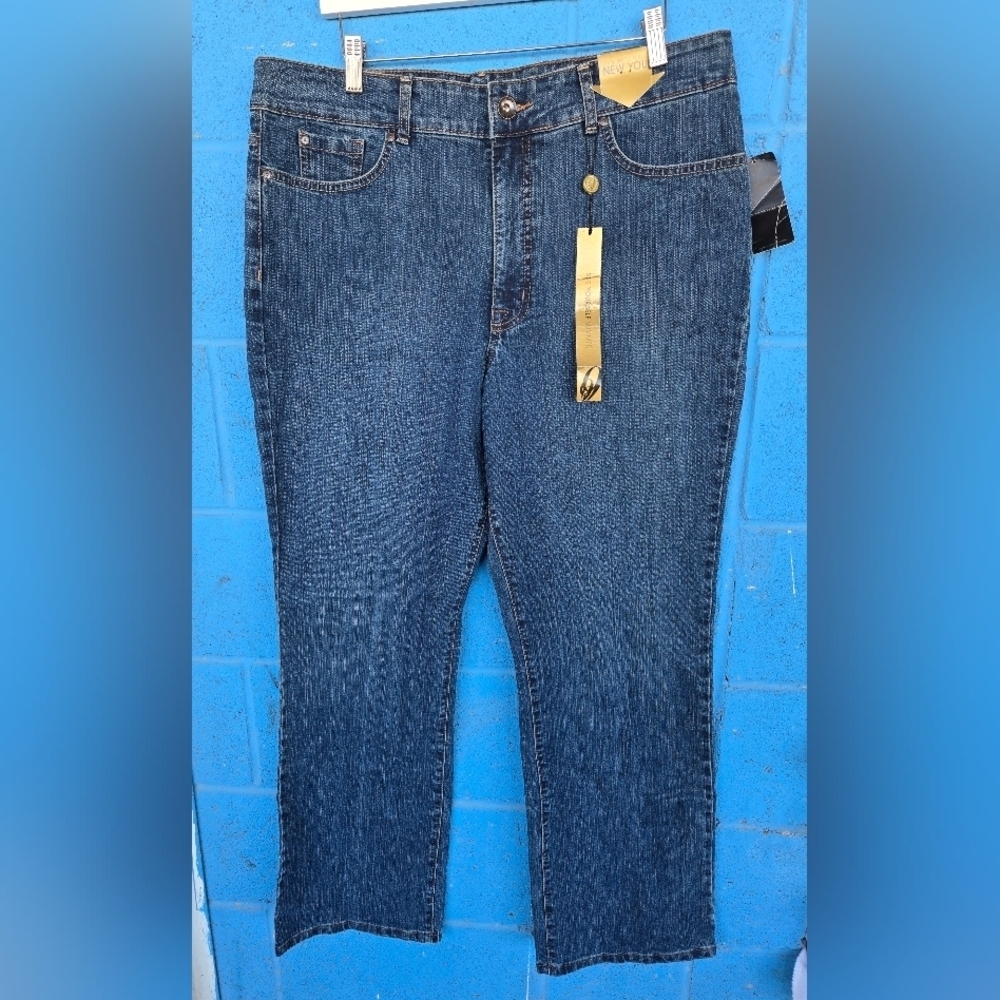 Nine West Marianna Straight LegStretch Jeans - Dark Wash - Size 18/33